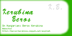 kerubina beros business card